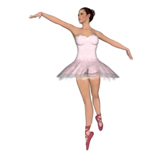 现代跳舞女人su模型