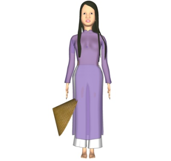 现代站姿女人su模型