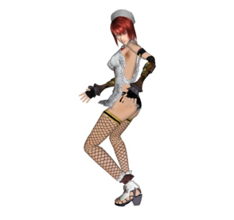 现代半蹲女人su模型