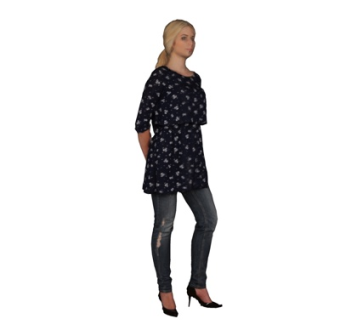 现代站姿女人su模型