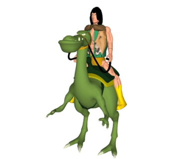 现代骑龙男角色su模型