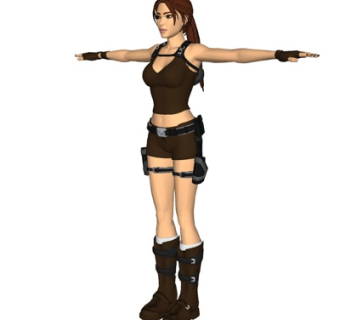 现代射抢角色su模型