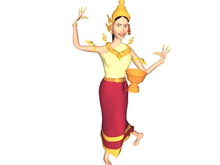 东南亚舞女su模型