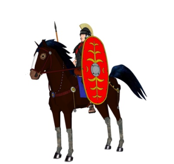 现代骑兵角色su模型