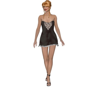 现代站姿女人su模型