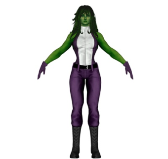 现代女绿巨人su模型