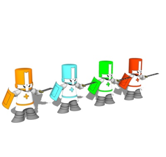 现代十字角色组合su模型