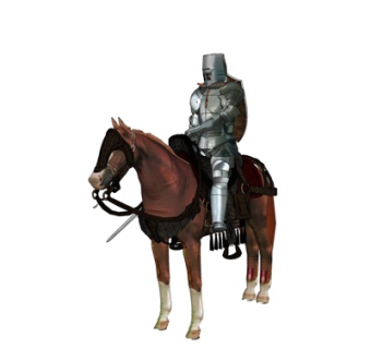 现代骑马角色su模型