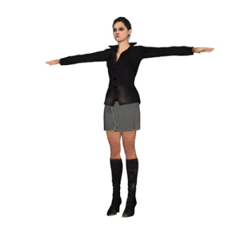 现代站姿女人su模型