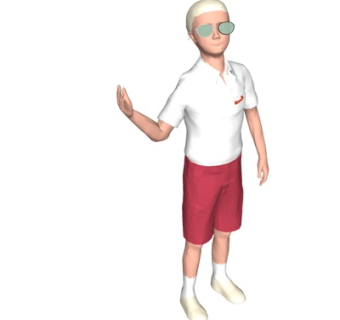 现代站姿男人su模型