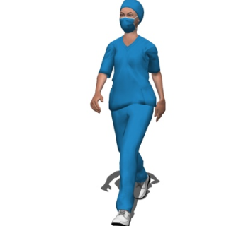 现代女护士su模型