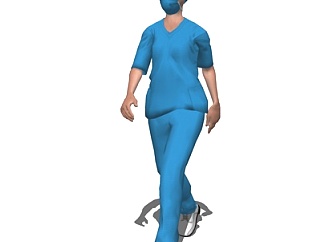 现代女护士su模型