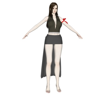 现代站姿女人su模型