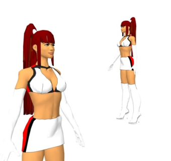 现代女战士角色su模型