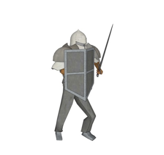 现代武剑士角色su模型