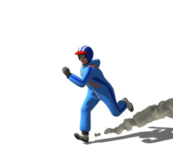 现代奔跑男人su模型