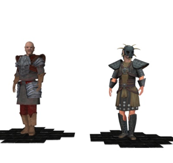 现代皮甲男战士su模型