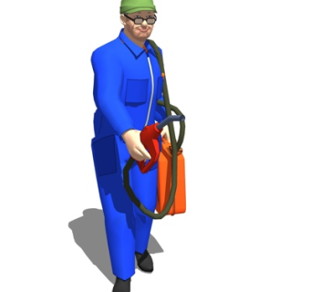 现代消防员su模型