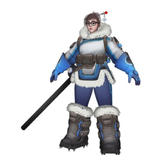 现代滑雪人su模型