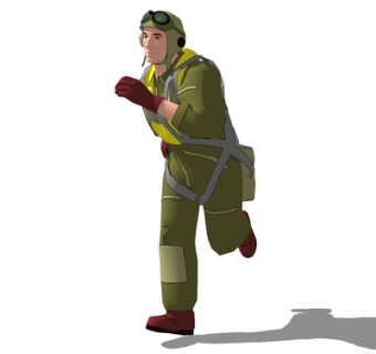 现代徒步人su模型