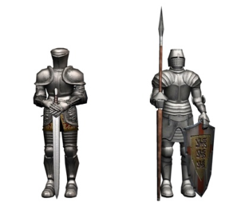 中式古代士兵su模型