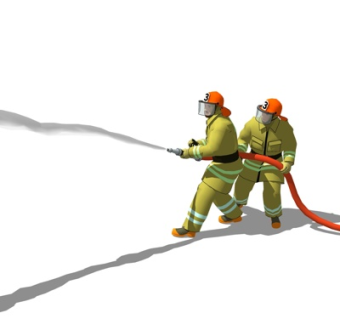 现代消防员su模型