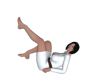 现代抬脚女人su模型