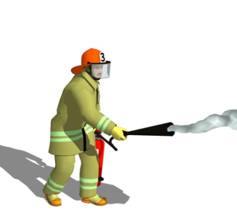 现代消防员su模型