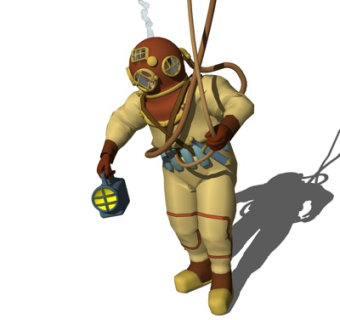 现代消防员su模型