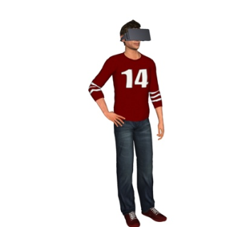 现代站姿男人su模型