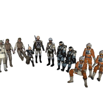 现代飞行员组合su模型