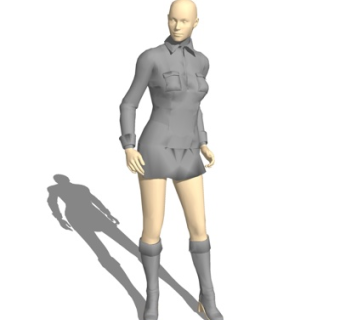 现代女模特su模型