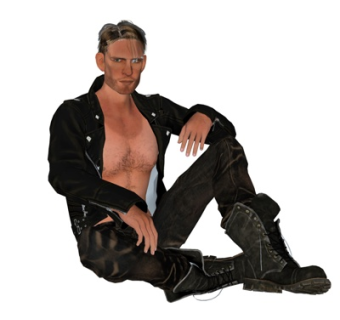 欧式皮衣男士su模型