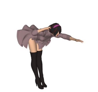 现代瑜伽女士su模型