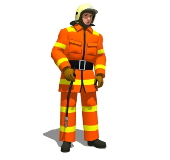 现代消防员su模型