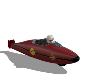 现代摩托车手su模型