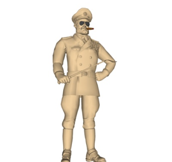 中式军人su模型