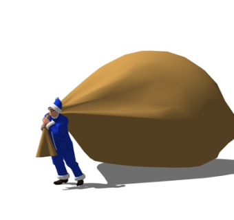 现代拉袋人su模型