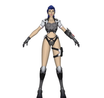 现代女战士角色su模型