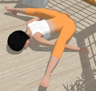 现代瑜伽女人su模型