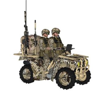 现代军用越野摩托车su模型