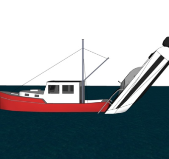 现代快艇su模型