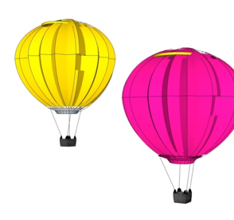 现代热气球su模型