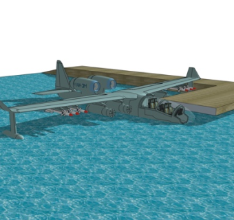 现代两栖战斗机su模型