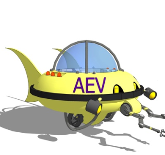 现代深海潜航器su模型