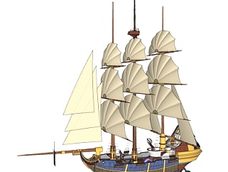 中式古代<em>帆船</em>su<em>模型</em>