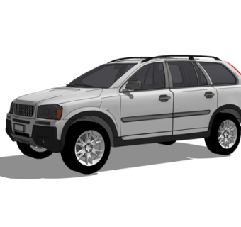 现代家用轿车su模型