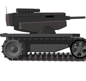 现代陆地自走炮su模型