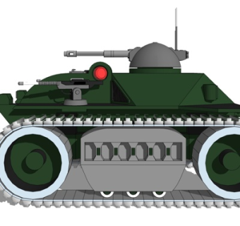 现代陆地自走炮su模型
