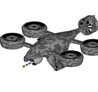 现代战斗无人机su模型